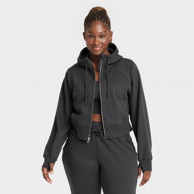Women's Fleece Full Zip Hooded Sweatshirt XXL