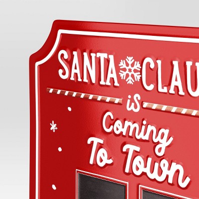 Christmas Santa Claus is Coming to Town Countdown Sign - Wondershop