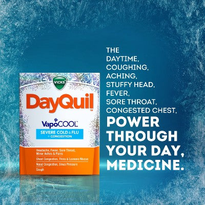 Vicks DayQuil Severe VapoCOOL Cold & Flu Medicine Caplets - 24ct