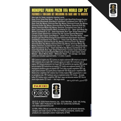 Monopoly Panini Prizm: FIFA World Cup Trading Cards Booster Box