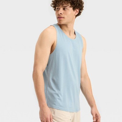 Men's Linear Mesh Tank Top - All In Motion Light Blue S