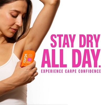 Carpe Women's 100HR Sweat & Odor Control Antiperspirant Deodorant - Tropical Berry - 1.76oz: Under Arm, Paraben-Free, Cream
