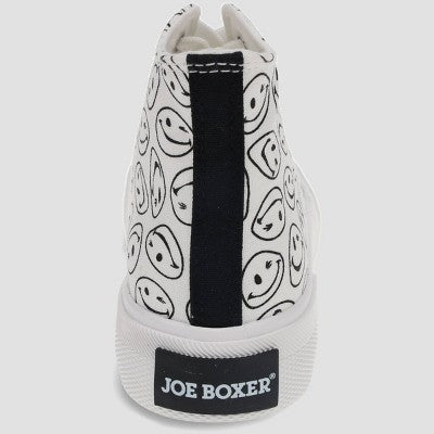 Joe Boxer Kids' Sneakers - SIZE 2: Pull-On,Non-Marking Sole,Smiley Face Pattern