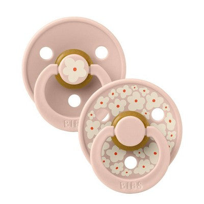 Bibs Pacifier Gift Set 0-24m - Blush Floral: BPA-Free, Rubber