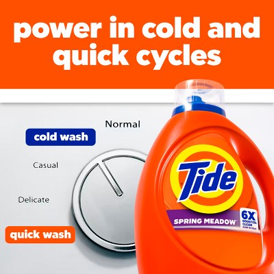 Tide Liquid Laundry Detergent 80 Loads - 100 fl oz: Odor Control, Cold Water Detergent, Color Care