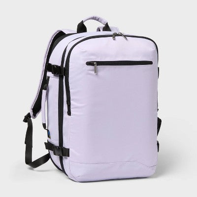 40L Travel Backpack with Expansion - Open Story Thistle