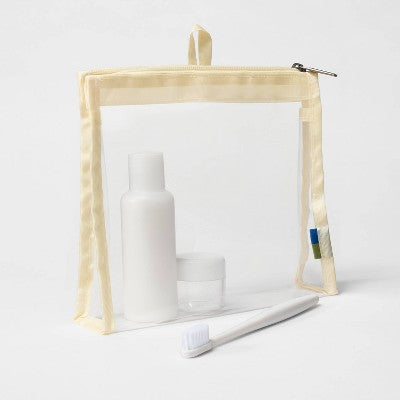 Clear Toiletry Bag Yellow - Open Story?