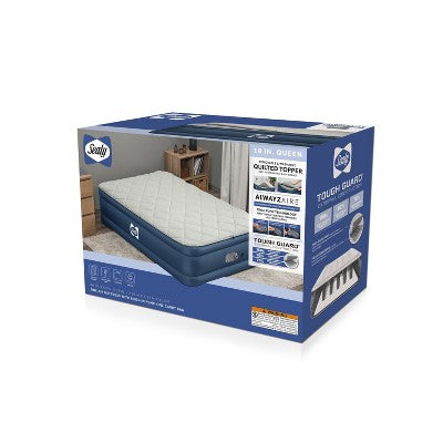 Sealy AlwayzAire Tough Guard Duvet Top Air Mattress Queen with Built-in Dual Pump (LOCAL PICKUP ONLY)