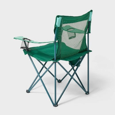 Folding Mesh Outdoor Portable Camping Chair Green - All In Motion (LOCAL PICKUP ONLY)