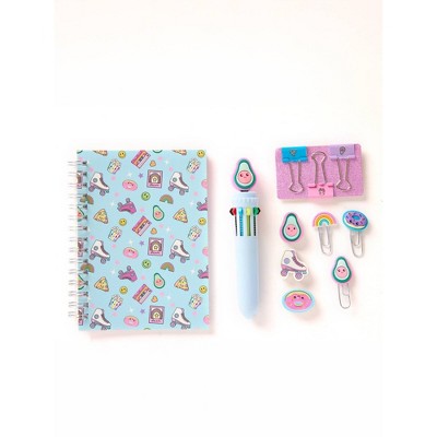 Locker Club Kids' 16L Kids Backpack with Clear Lunch Stationery - Blue/Pink