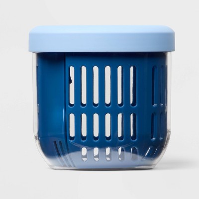 Packable Fruit Cup with Fork Blue - Sun Squad