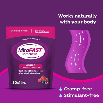 MiraFAST Soft Chews, from the makers of MiraLAX - 50ct