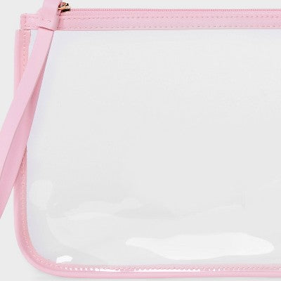 Clear Pouch Wristlet - A New Day Pink