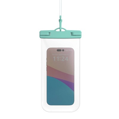 GEMS Waterproof Phone Pouch - Mint Green: Fits Phones Up to 7"
