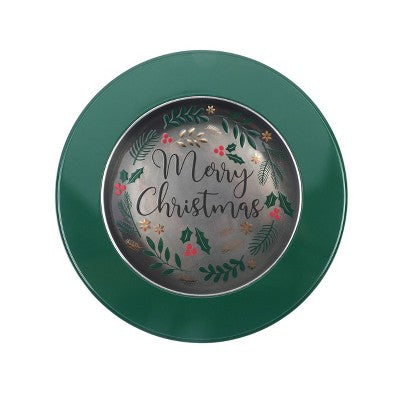 Cook With Color Round Food Storage Tin Holly