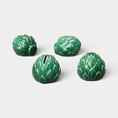 4pk Stoneware Name Card Artichoke Holder- Threshold