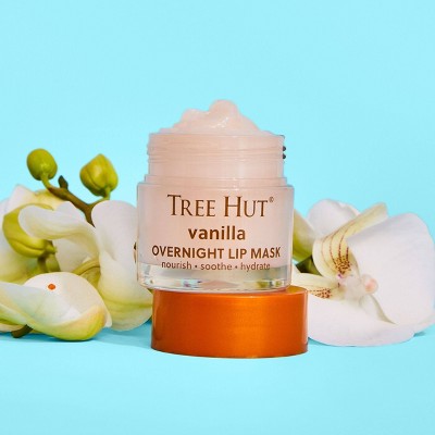Tree Hut Vanilla Overnight Lip Mask - 0.6oz: Deep Hydration, Soothing, Paraben-Free, Contains Shea Butter