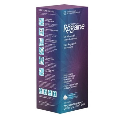 Women's Rogaine 5% Minoxidil Foam for Hair Regrowth - 2 Month Supply