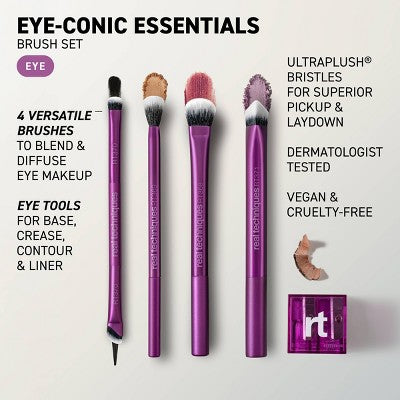 Real Techniques Eye-Conic Essentials Brush Set - 4pc