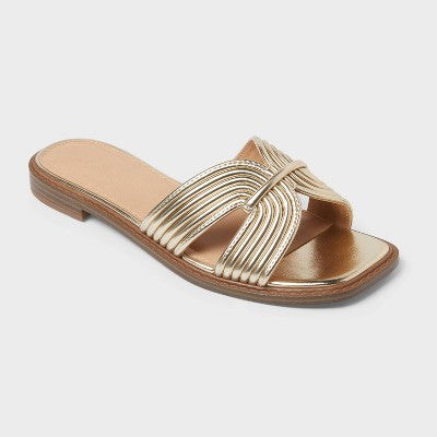 Women's Mia Sandals - Universal Thread Gold 11