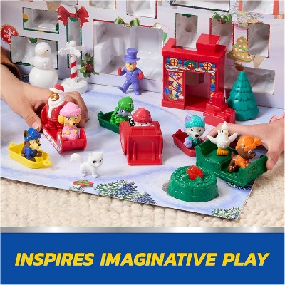 Paw Patrol Holiday Rescue 2025 Advent Calendar, 24 Surprise Toys Figures, Miniature Vehicles & Accessories, Kids Toys for Boys & Girls Ages 3 and Up