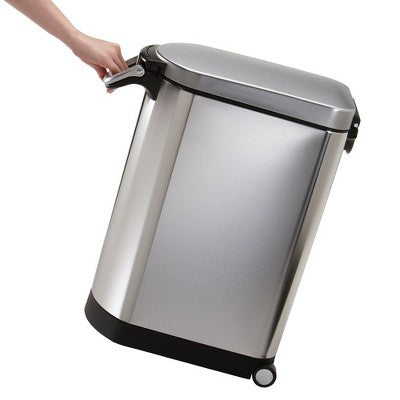 simplehuman Medium Pet Food Storage Container for Cat Food, Bird Feed, and Dog Food Storage - Matte Black Steel (LOCAL PICKUP ONLY)