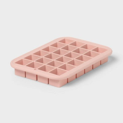 Silicone Ice Cube Tray with Lid Pink - Room Essentials