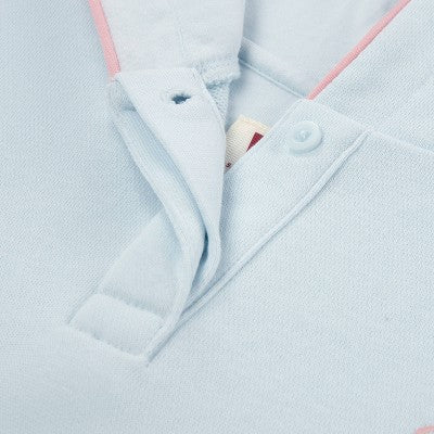 Levi's Girls French Terry Strawberry Pullover Hoodie Light Blue M