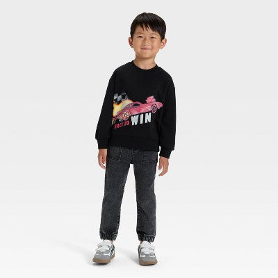 Toddler Boys' Hot Wheels Fleece Sweatshirt - Black 12M
