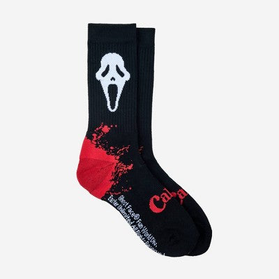 Men's Ghostface Athletic Crew Socks - Black 6-12