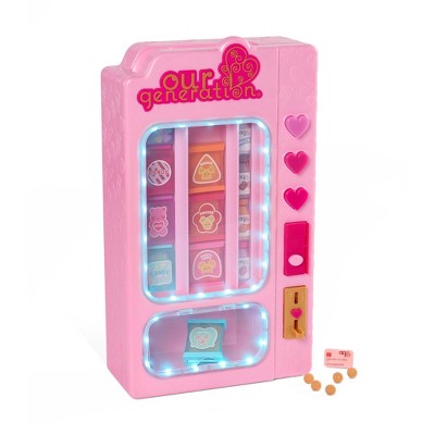 Our Generation Snacktime Fun Pink Vending Machine & Play Food Set for 18" Dolls