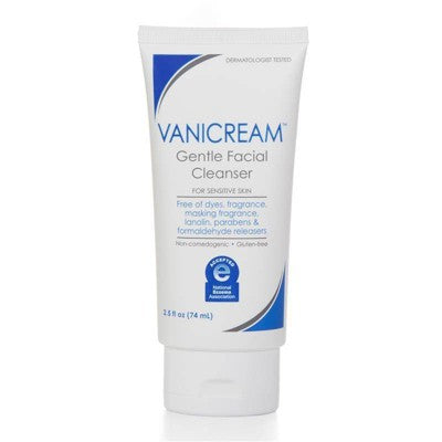 Vanicream Gentle Facial Cleanser for Sensitive Skin - Travel Friendly - Unscented - 2.5 fl oz: Hypoallergenic, Paraben-Free, Oil-Free