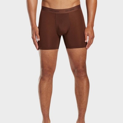 Pair of Thieves Men's 3pk Quick Dry Poly Boxer Briefs - Brown XL: Tagless, Full Waistband Elastic, Flat Seams, Knit Fabric