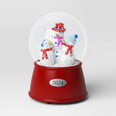 5.5"x4" Snowmen 2024 Christmas Snow Globe - Wondershop