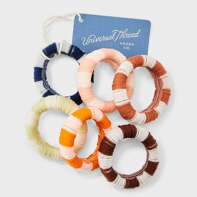 Striped Hair Twister Pony Holder Set 6pc - Universal Thread Warm