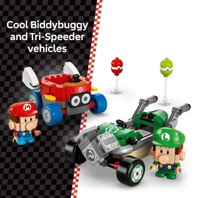 LEGO Super Mario Kart Baby, Mario vs. Baby Luigi Collectible Building Toy Set 72034