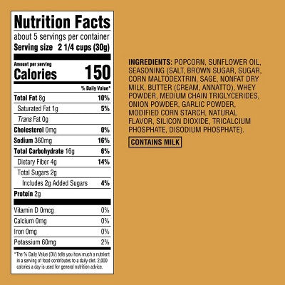 Fall Harvest Brown Butter & Sage Naturally Flavored Popcorn - 5oz - Good & Gather
