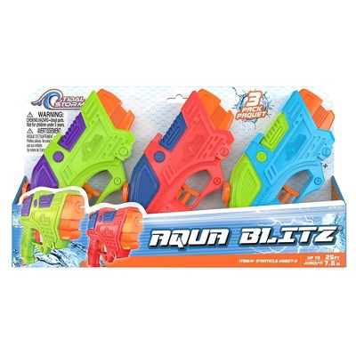 Tidal Storm Aqua Blitz - 3pk: Toy Blasters for Kids, ABS Material