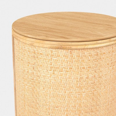 Woven Storage Side Table with Removable Top and Rattan Weave Natural - Threshold