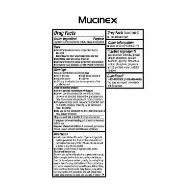Mucinex Sinus-Max Allergy Relief Nasal Spray - Oxymetazoline Hydrochloride - 0.75 fl oz