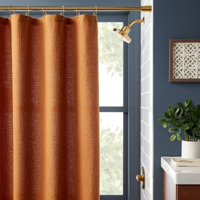 72" Rust Resistant Shower Curtain Rod Brass - Threshold (LOCAL PICKUP ONLY)