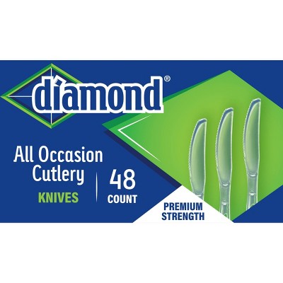 Diamond All Occasion Clear Disposable Knives - 48ct