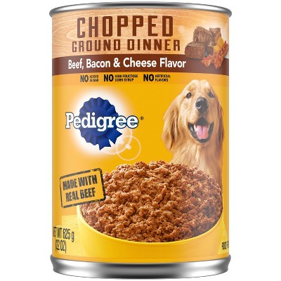 Pedigree Beef, Bacon and Cheese Flavor Chopped Ground Dinner Wet Dog Food - 22oz