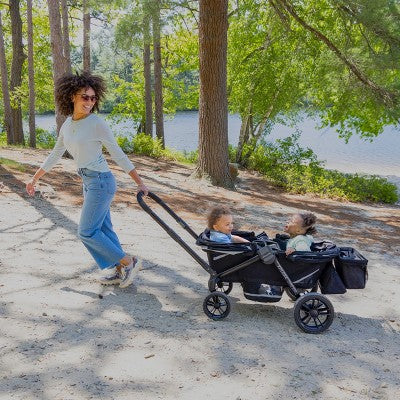 Evenflo Pivot Xplore Dreamz Stroller Wagon with Infant Car Seat Adapter - Jetsetter Black (LOCAL PICKUP ONLY)