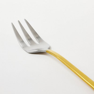Two-Tone Kitchen Serve Set Gold - Threshold designed with Studio McGee: Stainless Steel Flatware, Gold Silverware, 2-Piece