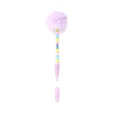 Yoobi Novelty Pom Pom Bead Pen Lilac