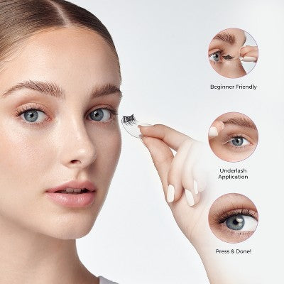 Impress Pre-Glued Lash Clusters - Classy Natural False Eyelashes - 4ct