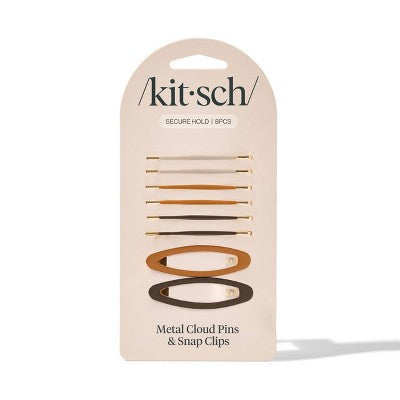 Kitsch-Mass Cloud Bobby Pins with Snap Clips Set - Sedona - 8ct