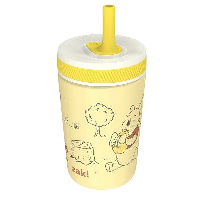 Zak Designs 12oz Winnie The Pooh Stainless Steel Vacuum Kelso Tumbler Yellow