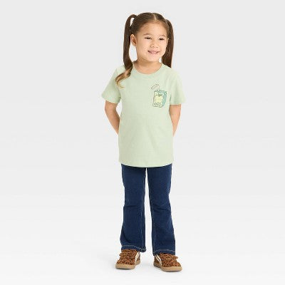 Toddler Girls' Apple Juice Graphic T-Shirt - Cat & Jack Sage Green 4T